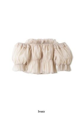 SNIDEL- Gathered Off-Shoulder Blouse Pink